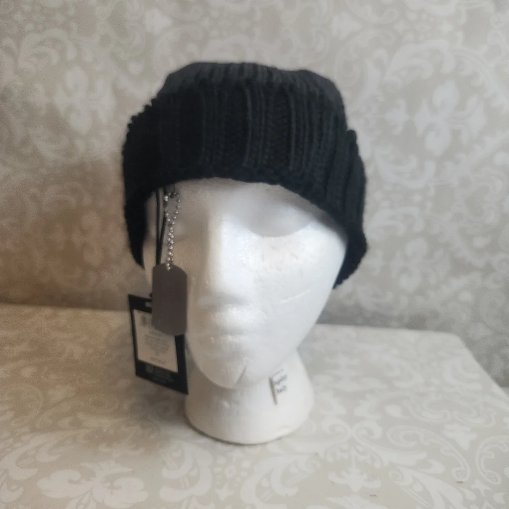 NWT William Rast Black Slouchy Knit Hat/ Beanie - Picture 2 of 9